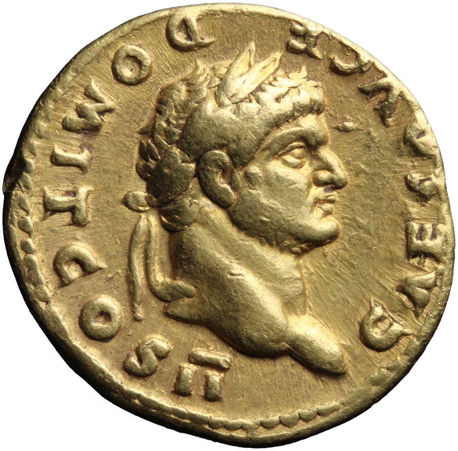 Munt met beeltenis van Domitianus | De Nederlandse Bank Amsterdam/Nationale Numismatische collectie, DNB 03300_RO 03298