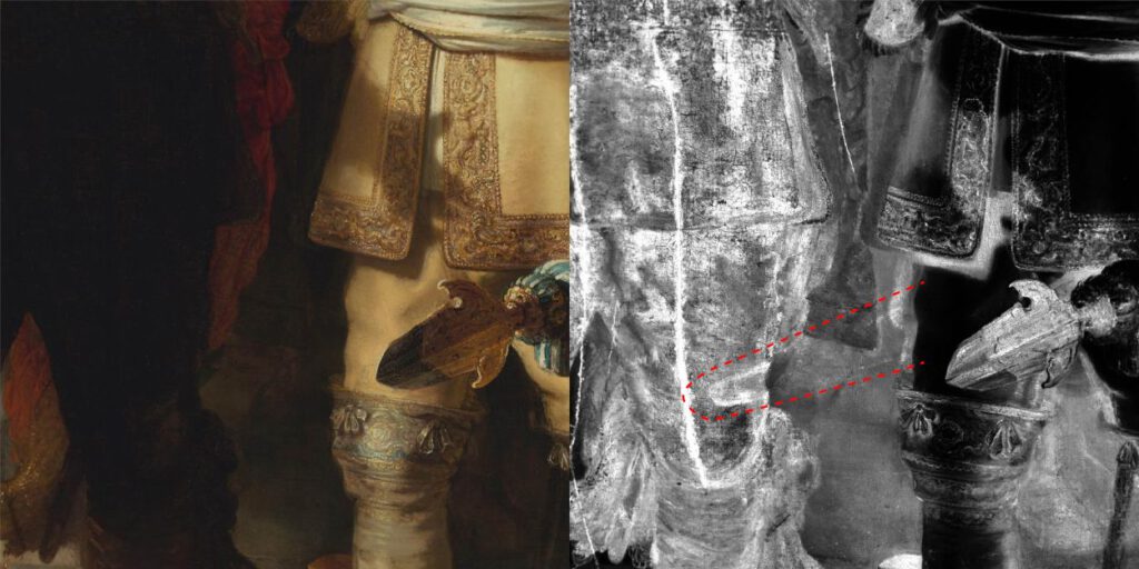 Rembrandt heeft een arceen-bevattende verf gebruikt voor het impastogebied in de jas van Willem van Ruytenburgh
