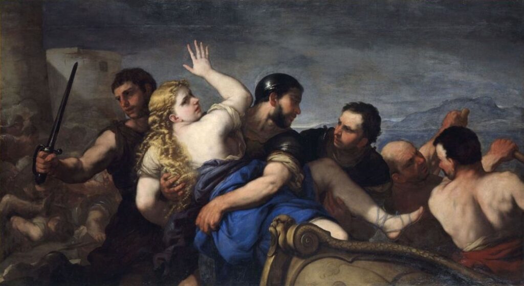 Ontvoering van Helena - Schilderij van Luca Giordano