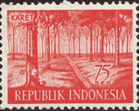 Postzegel uit 1960 van de 'Republik Indonesia'