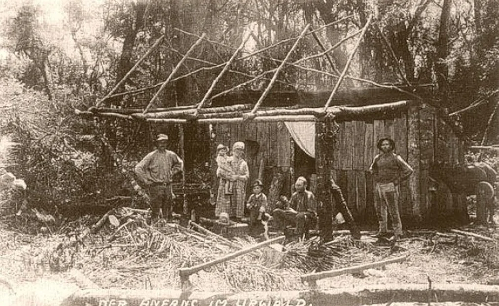 Duitse kolonisten in kolonie São Leopoldo, eind negentiende eeuw