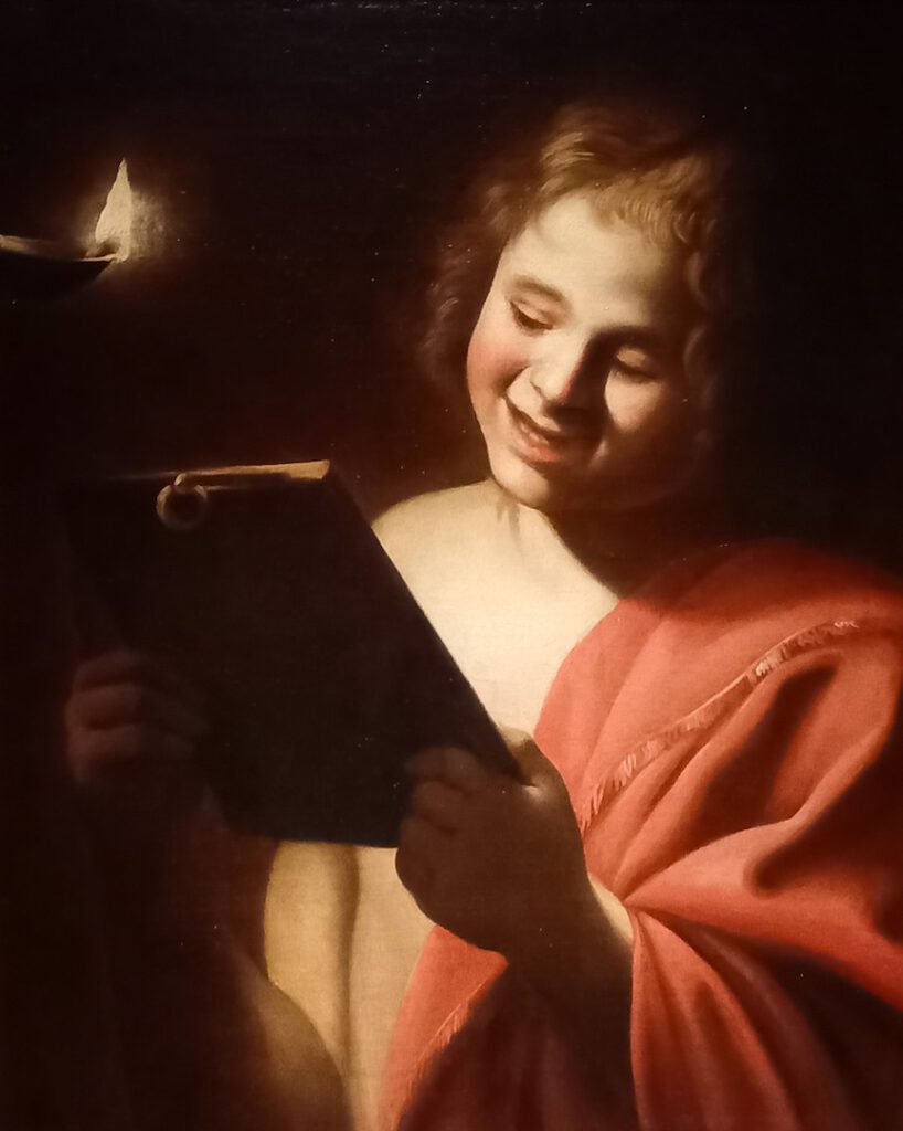 Christiaen Jansz. Dusart, Jongeman lezend bij kaarslicht, 1645. Rijksmuseum Amsterdam
