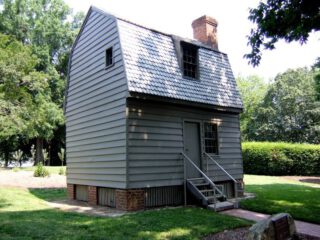 Geboortehuis van Andrew Johnson in het Mordecai Historic Park in Raleigh, North Carolina