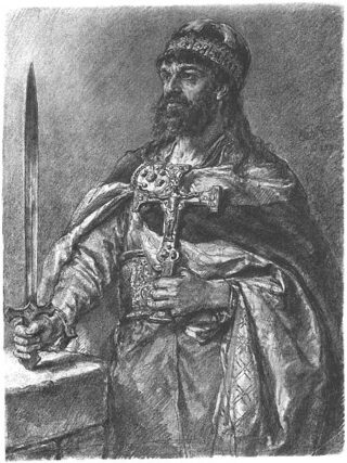 Negentiende-eeuwse afbeelding van Mieszko I van Polen