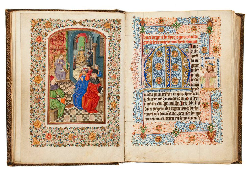Getijdenboek van de Utrechtse familie Lochorst (?),ca. 1460, collectie Huis van het boek, Den Haag, Ms. MMW 10 F 50, ff. 147v-148r