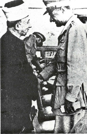 Al-Hoesseini en de Egyptyische president Gamal Abdel Nasser, 1948