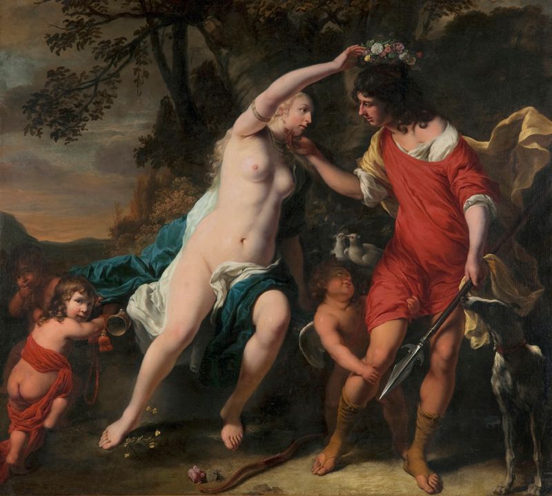 Venus en Adonis - Ferdinand Bol, 1661