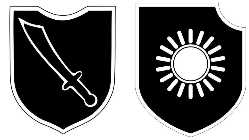 Insignes van de Handschar- en Kama-divisies