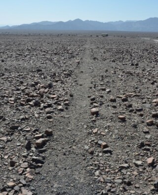 Nazca-lijn gezien vanaf de grond