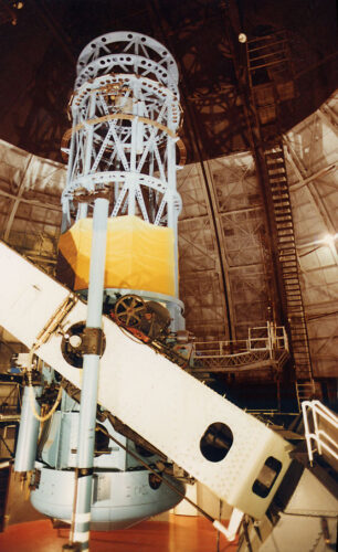 De 100-inch-Hookertelescoop waarmee Hubble de Wet van Hubble-Lemaître ontdekte