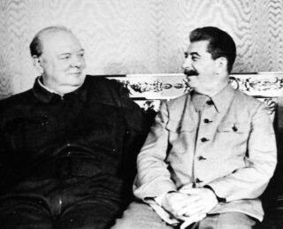 Churchill en Stalin in 1942