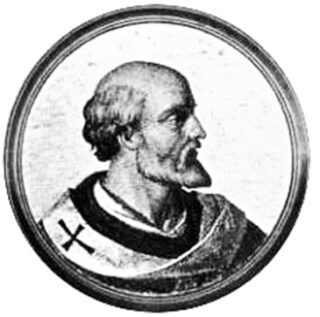 Portret van Paus Sylvester II, om en nabij het jaar 1000