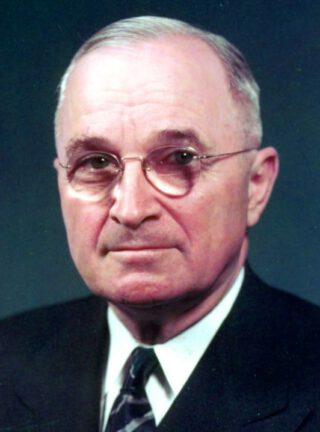 De Amerikaanse president Harry Truman