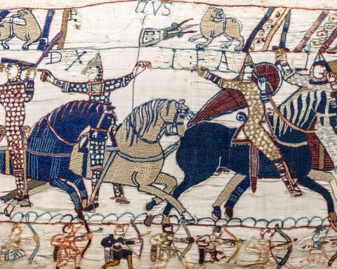 Een scene uit het Tapijt van Bayeux