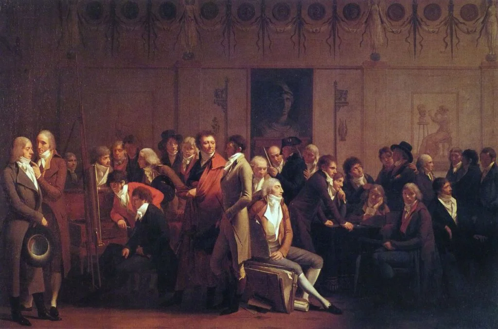 Réunion d’artistes dans l‘Atelier d’Isabey - Louis Léopold Boilly, 1798
