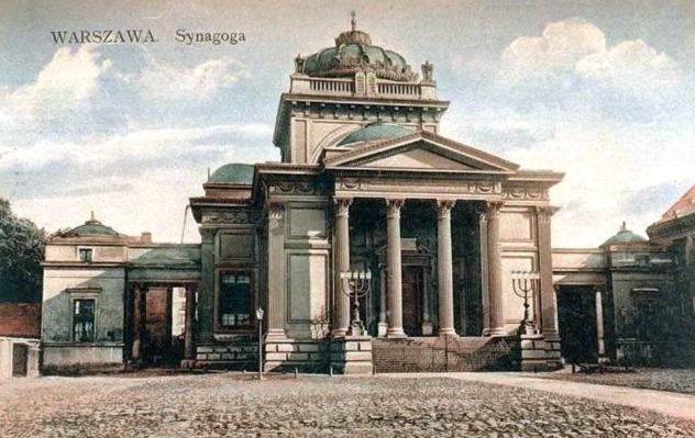 Grote synagoge van Warschau rond 1910