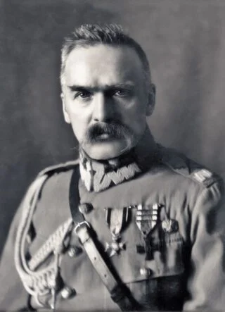 Józef Piłsudski, vaak beschouwd als de stichter van de Tweede Poolse Republiek