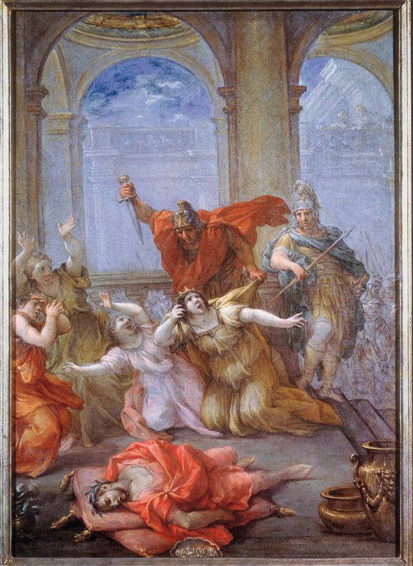 Moord op Caligula - Lazzaro Baldi, ca. 1624-1703