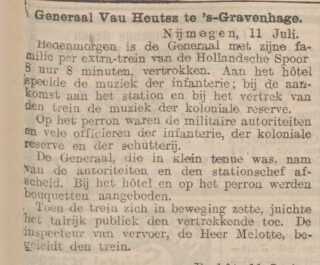 Bericht in 'Het nieuws van den dag' van 12-07-1904 