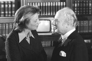 Walter Scheel met zijn tweede vrouw, Mildred Wirtz, in 1976