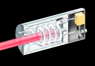 Diagram van Maiman's laser