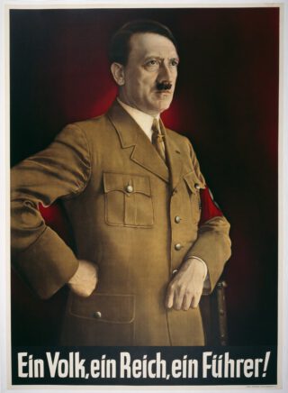 Ein Volk, ein Reich, ein Führer - De bekende leus op een poster uit 1938