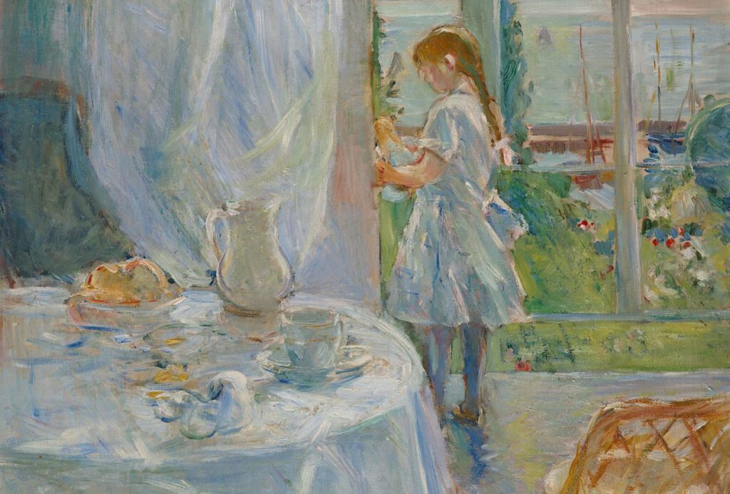 Berthe Morisot - L'enfant à la poupée ou Intérieur Jersey, 1920
