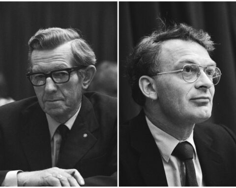 Hendrik Koekoek (1980) en Hans Janmaat (1983) in de Tweede Kamer