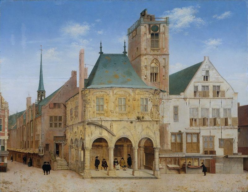 Oude Raadhuis in Amsterdam door Pieter Saenredam. (Publiek domein/wiki)