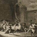 Arrestatie van de koninklijke familie, onder het gewelf in de buurt van de kerk van Saint-Gengoult in Varennes door de nationale garde en burgers, op de avond van 22 juni 1791