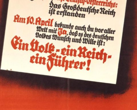 De leus op een Duitse poster