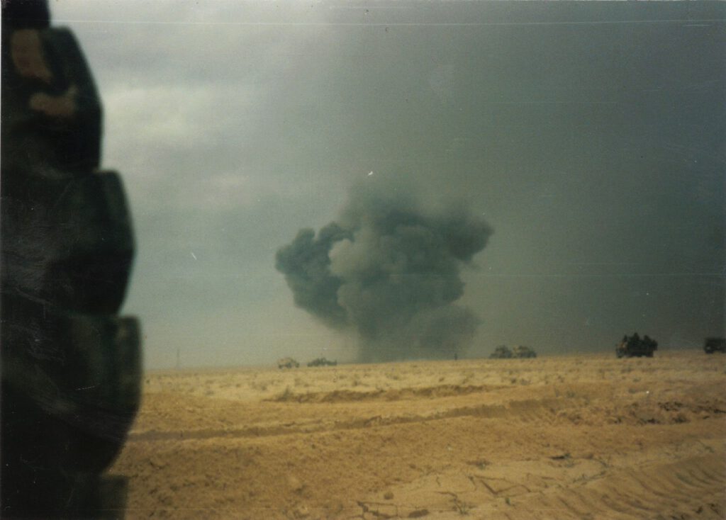 Foto gemaakt tijdens de Golfoorlog van 1990-1991