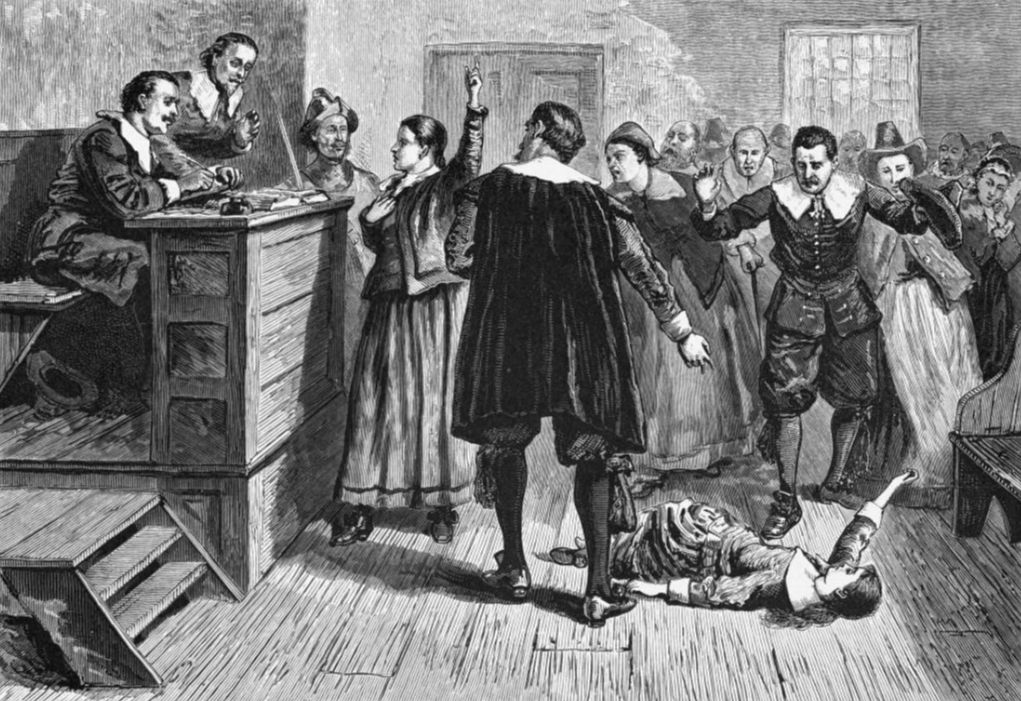 Afbeelding uit 1876 van een van de processen van Salem