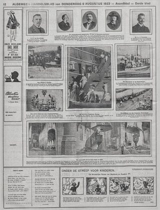 Fotopagina van het Algemeen Handelsblad in 1923