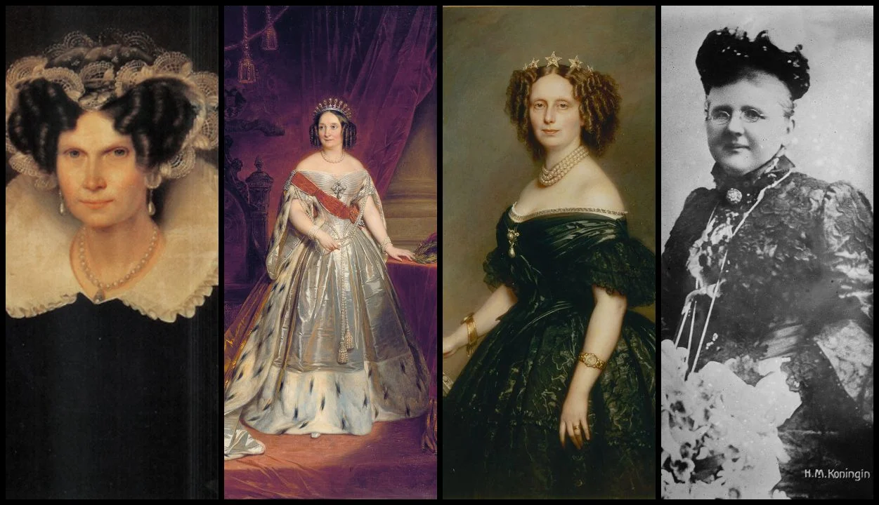 Wilhelmina 'Mimi van Pruisen, Anna Paulowna, Sophie van Wurtemberg en Emma van Waldeck-Pyrmont
