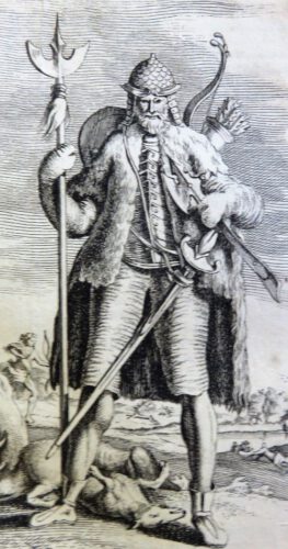 Afbeelding van een 'Goth' in het boek Nederlandsche Oudtheden (1756)