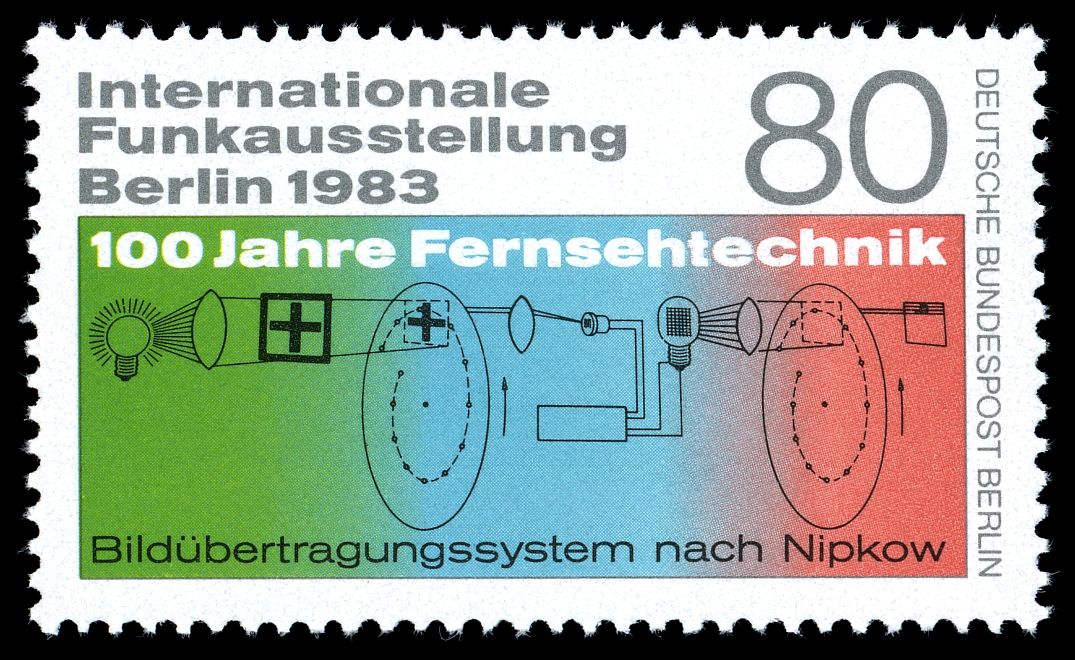 Nipkowschijf op een Duitse postzegel