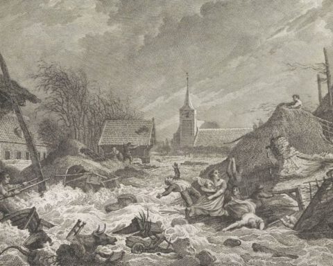 Overstroming te Erichem, 1809, Reinier Vinkeles (I), naar Cornelis van Hardenbergh, 1809