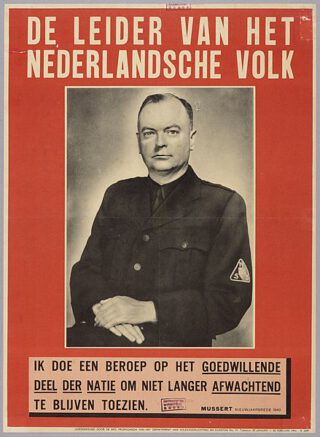 Propaganda-affiche van de NSB met citaten uit de nieuwjaarsrede van Anton Mussert