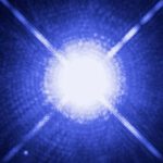 Foto van de ster Sirius, gemaakt met de Hubble-telescoop
