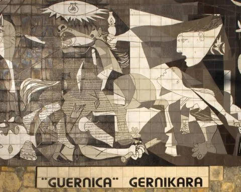 Tegeltableau naar het schilderij in de plaats Guernica