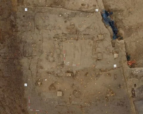 Plattegrond van de gevonden tempel