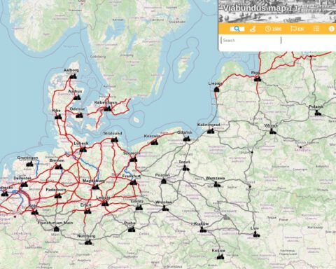 Viabundus - Screenshot van de routeplanner