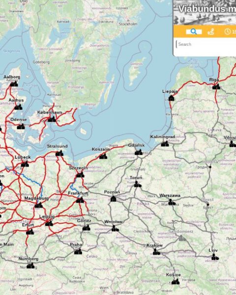 Viabundus - Screenshot van de routeplanner