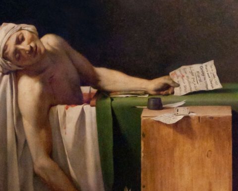 De dood van Marat door Jacques-Louis David, 1793
