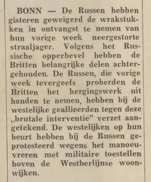 Krantenbericht over de nasleep van de ramp in het Algemeen Dagblad van 12 april 1966