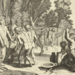 Germanen tijdens een offerritueel - Cornelis Huyberts, naar Simon Frisius, 1700-1709
