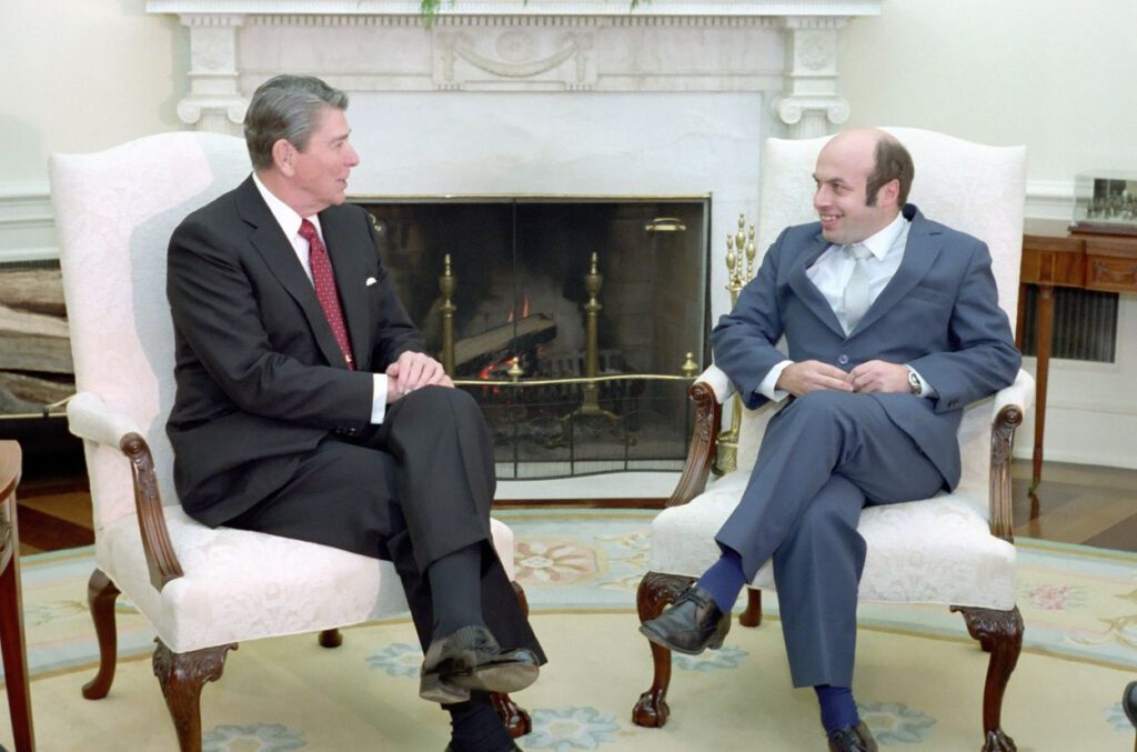 Sharansky en president Ronald Reagan, december 1986