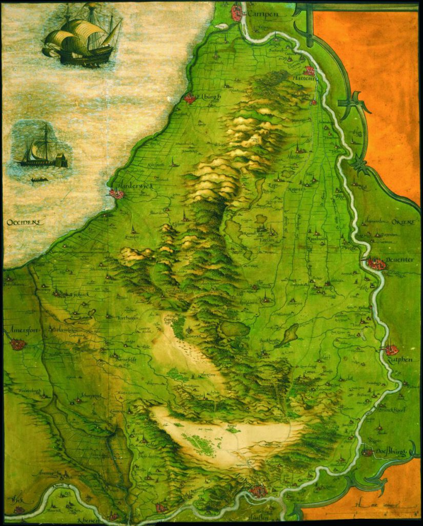 De Veluwe in 1573 op een kaart van Christian Sgrooten