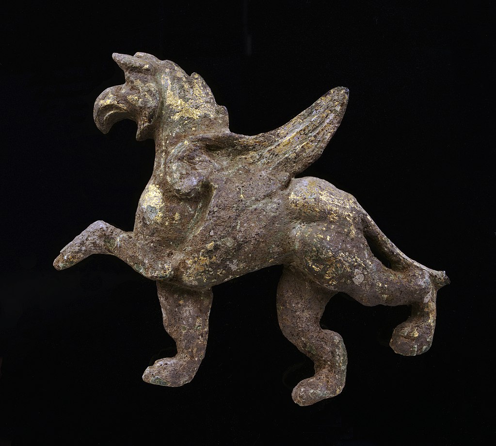 Bronzen griffioen-beeldje uit de Romeinse tijd